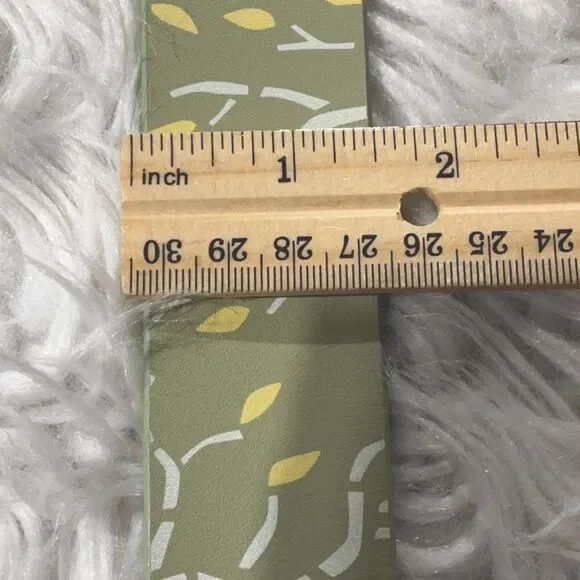 PISTIL leather belt novelty print antiqued silvertone buckle NWOT sz M - Picture 7 of 8